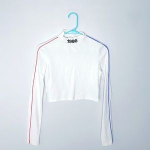 1996 Neck Crop Top Long Sleeve